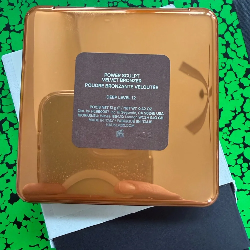 Haus Labs By Lady Gaga Velvet Bronzer Compact — Brown & White Packaging